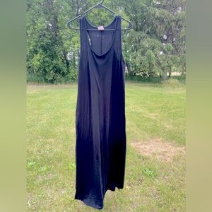 Black Side Slit Maxi Dress size XL